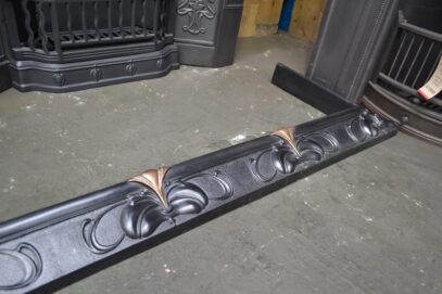 Art Nouveau Cast Iron & Copper Fender 4554FE - Oldfireplaces