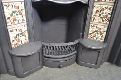 Edwardian Tiled Insert with hobs 4569TI - Oldfireplaces