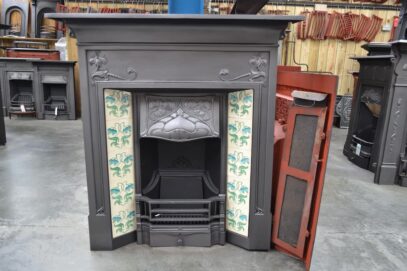 Art Nouveau Tiled Fireplace Combination 4588TC - Oldfireplaces