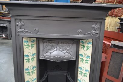 Art Nouveau Tiled Fireplace Combination 4588TC - Oldfireplaces