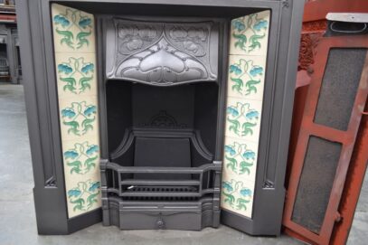 Art Nouveau Tiled Fireplace Combination 4588TC - Oldfireplaces