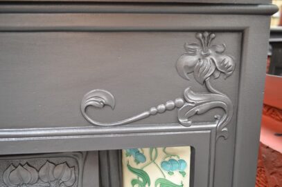 Art Nouveau Tiled Fireplace Combination 4588TC - Oldfireplaces