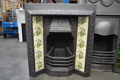 Victorian Cast Iron Tiled Insert 4589TI - Oldfireplaces