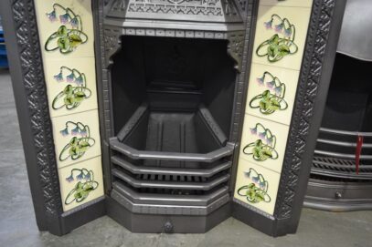 Victorian Cast Iron Tiled Insert 4589TI - Oldfireplaces