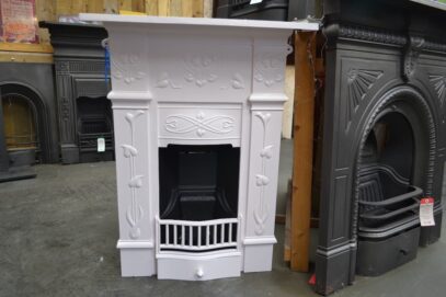 Art Nouveau Fireplace with heart shaped leaves 4617B - Oldfireplaces