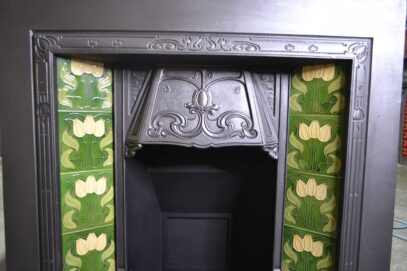 Art Nouveau Tiled Insert 4257TI - Oldfireplaces