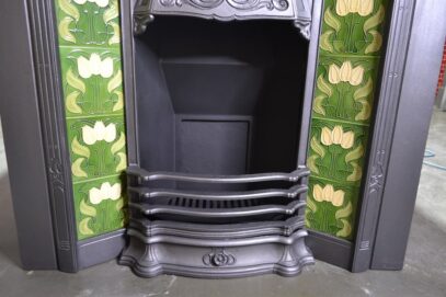 Art Nouveau Tiled Insert 4257TI - Oldfireplaces