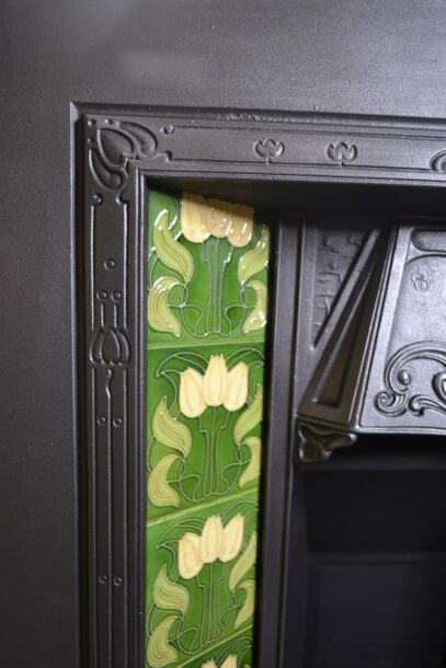 Art Nouveau Tiled Insert 4257TI - Oldfireplaces