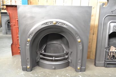 Victorian Cast Iron and Brass Insert - 4659AI